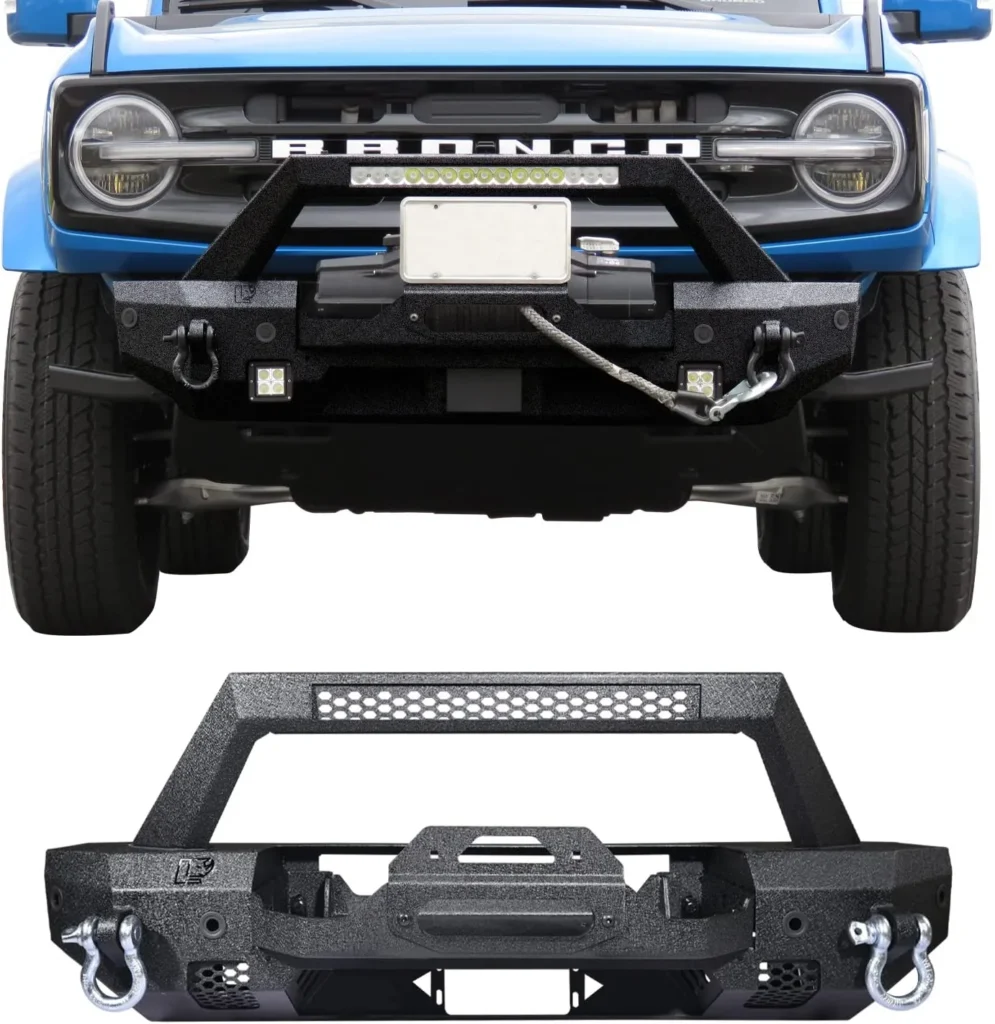 Front Stubby style bumper with winch plate for Ford Bronco