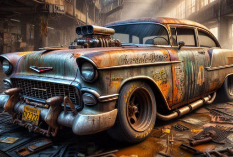 Chevy bel Air rat rod edition