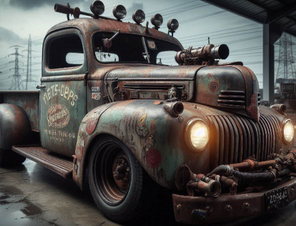 Ford F series converted into Rat Rod